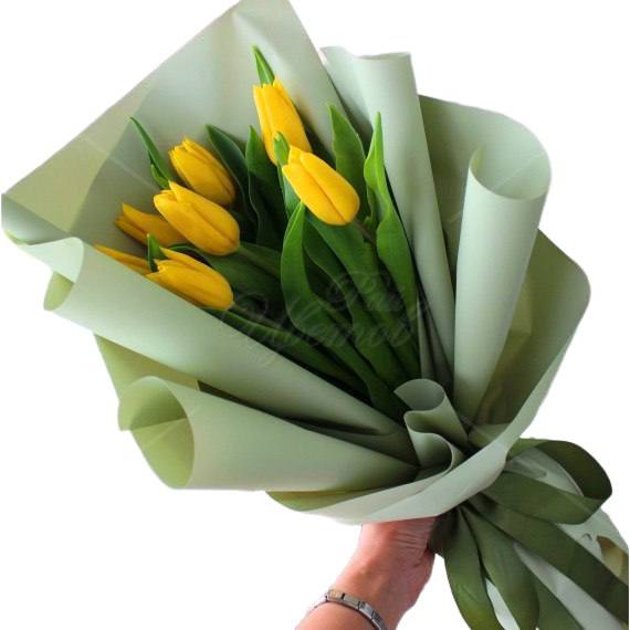 Арт. 0732. Тюльпаны 7шт, оформление