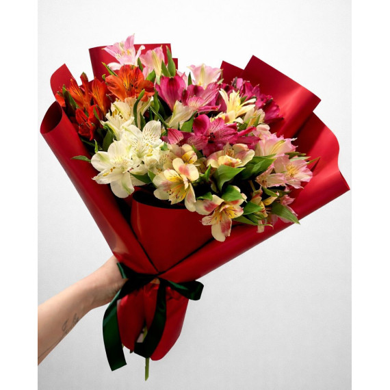 Арт. 0740. Альстромерии 11шт, оформление