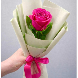 Арт. 0743. Роза 50-60см с оформлением