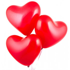 Латексные шары в форме сердца 3шт